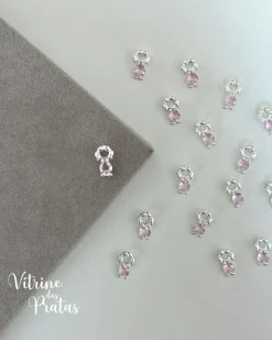 Pingente Menina com Zircônia Rosa