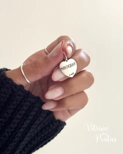 Pingente Plaquinha Coração Personalizado (LEIA A DESCRIÇÃO)