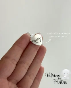 Pingente Plaquinha Coração Personalizado (LEIA A DESCRIÇÃO)