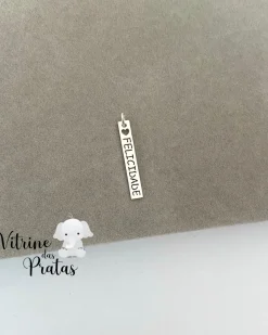 Pingente Plaquinha Felicidade