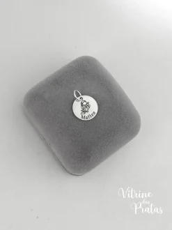 Pingente Plaquinha Redonda Personalizada (LEIA A DESCRIÇÃO)