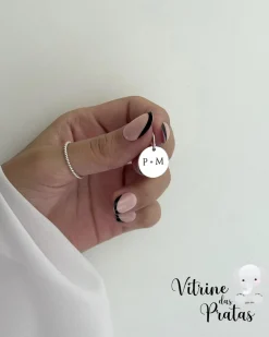 Pingente Plaquinha Redonda Personalizada (LEIA A DESCRIÇÃO)