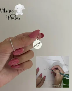 Pingente Plaquinha Redonda Personalizada (LEIA A DESCRIÇÃO)