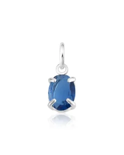 Pingente Zircônia Oval Azul Safira