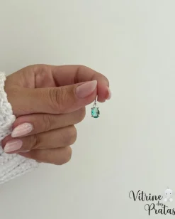 Pingente Zircônia Oval Verde Turmalina