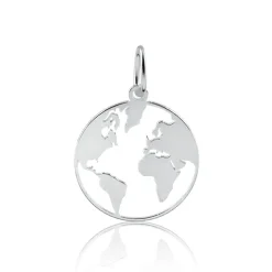 Pingente Plaquinha Mapa Mundi