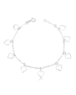 Pulseira Corações Pendurados