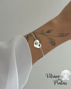 Pulseira Coração com Pata