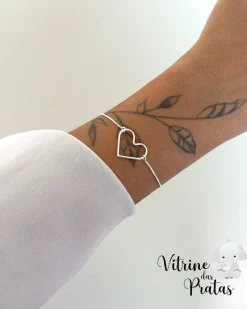 Pulseira Coração Vazado