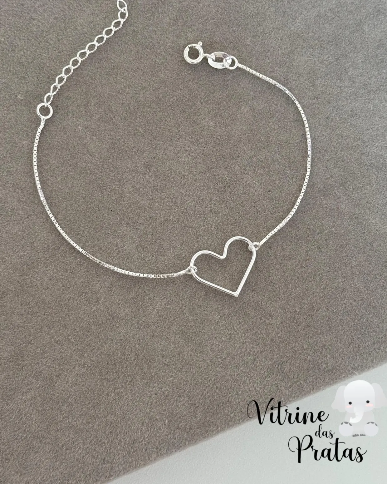 Pulseira Coração Vazado