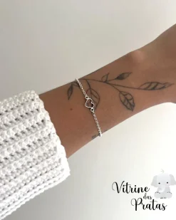 Pulseira Coração Vazado Mini