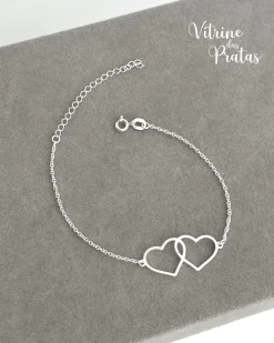 Pulseira Dois Corações