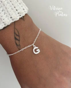 Pulseira Letra Cravejada