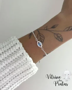 Pulseira Olho Grego Cravejado