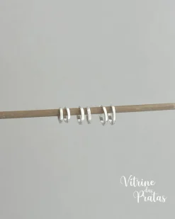 Trio de Argolas Lisas de Click (1,1cm/1,0cm/0,9cm)