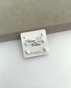 Trio de Brincos Bolinhas (3mm/4mm/5mm)