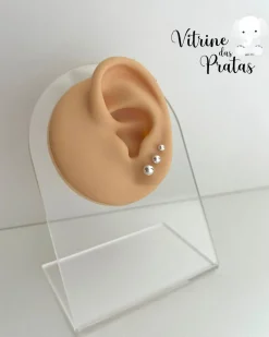 Trio de Brincos Bolinhas (3mm/4mm/5mm)