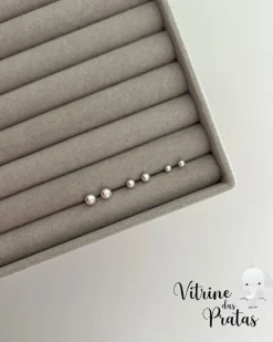 Trio de Brincos Bolinhas (3mm/4mm/5mm)