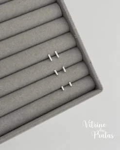 Trio de Brincos Palitos Cravejados