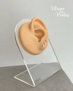 Trio de Brincos Palitos Cravejados