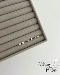 Trio de Brincos Zircônias (3mm/4mm/5mm)